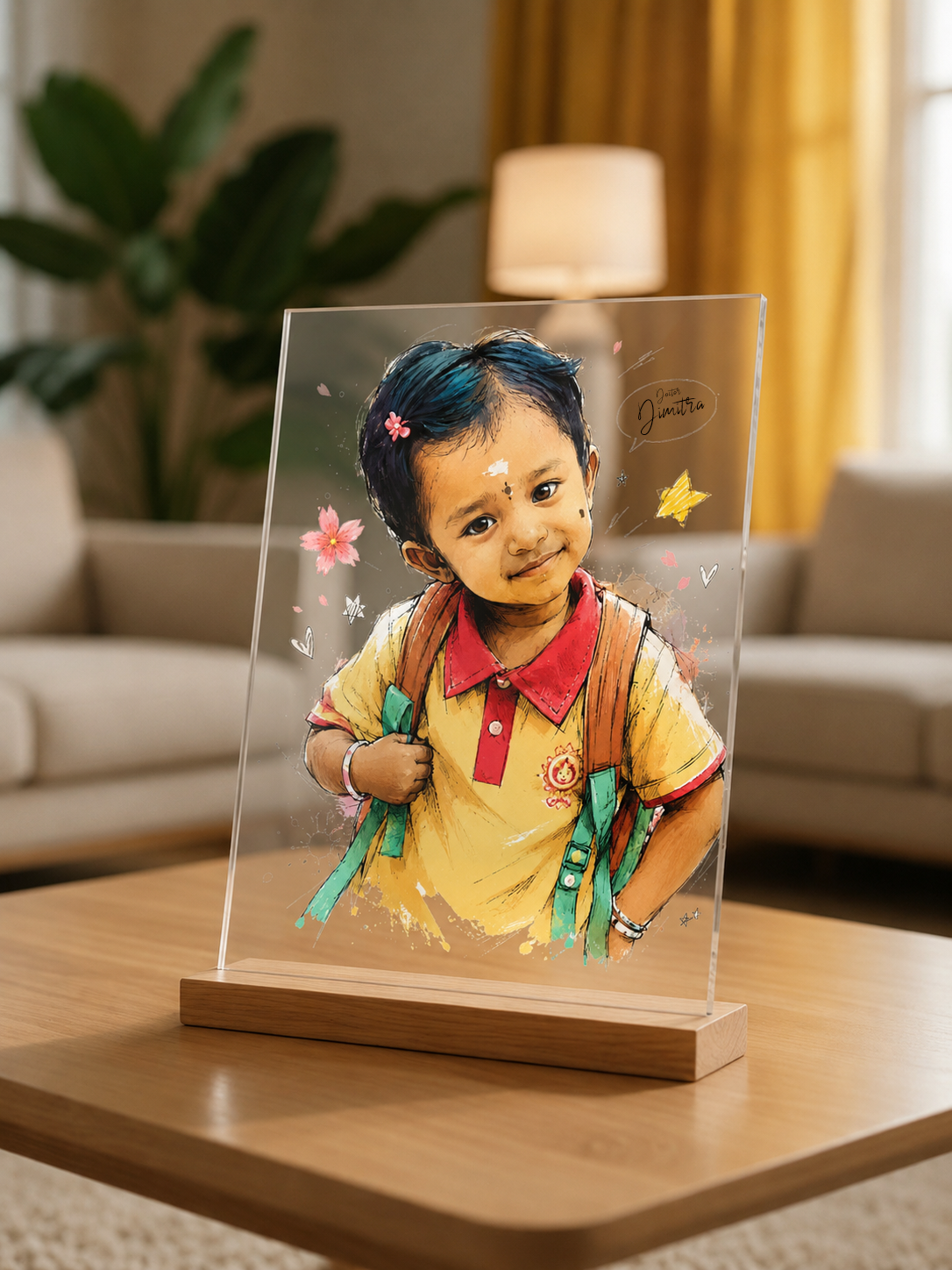 Kids First Day of School | Transparent Table Stand